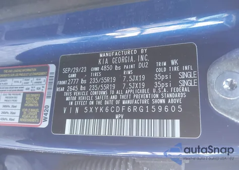 2024 Kia Sportage X-Line from USA, damaged, VIN 5XYK6CDF6RG159605